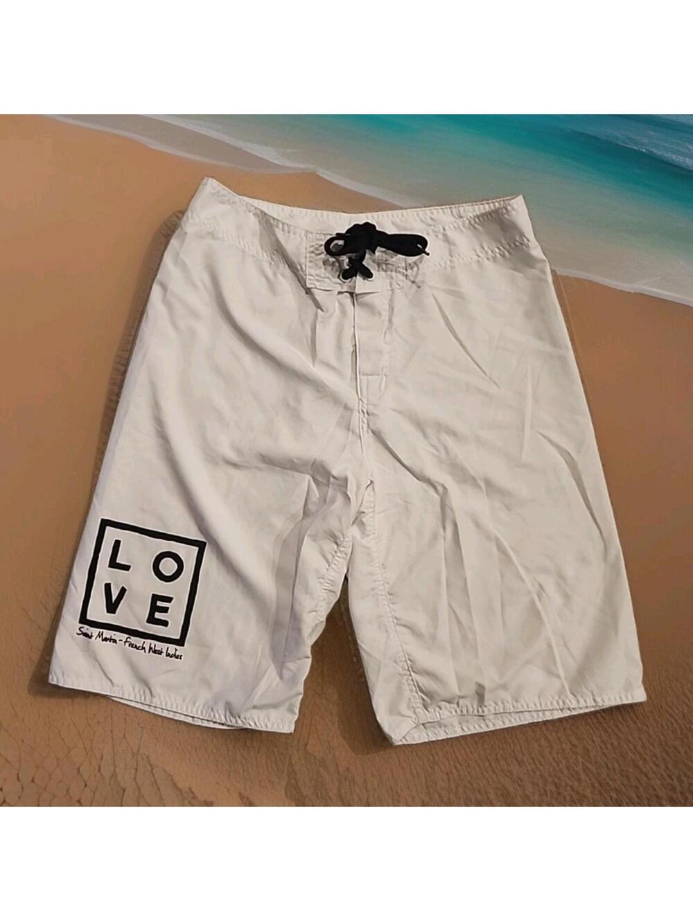 'Love' Saint Martin- French West  Indies Board Short Size 32 (085)